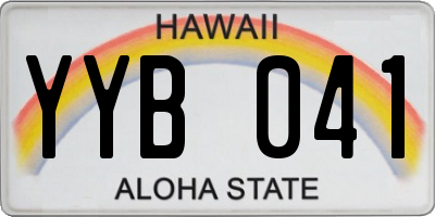 HI license plate YYB041