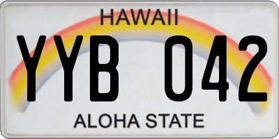 HI license plate YYB042