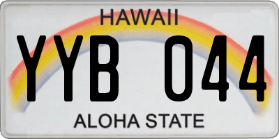HI license plate YYB044