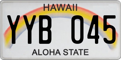 HI license plate YYB045