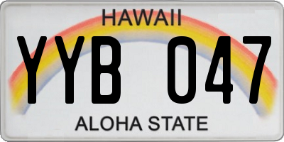 HI license plate YYB047
