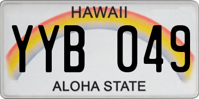 HI license plate YYB049