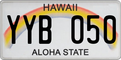 HI license plate YYB050