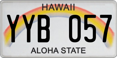 HI license plate YYB057