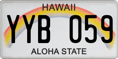 HI license plate YYB059