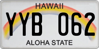 HI license plate YYB062
