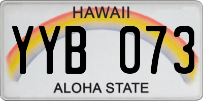 HI license plate YYB073