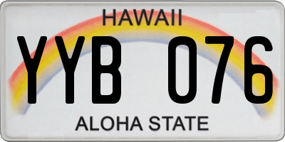 HI license plate YYB076