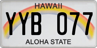 HI license plate YYB077