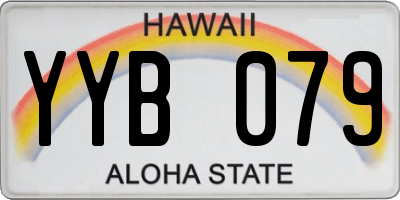 HI license plate YYB079