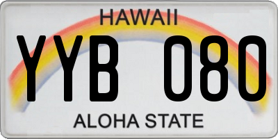 HI license plate YYB080