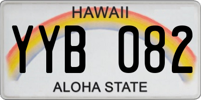 HI license plate YYB082