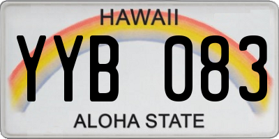 HI license plate YYB083