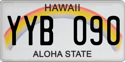 HI license plate YYB090
