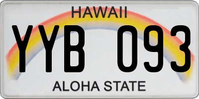 HI license plate YYB093