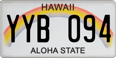 HI license plate YYB094