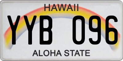 HI license plate YYB096
