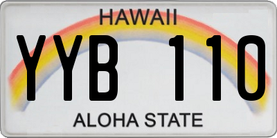 HI license plate YYB110