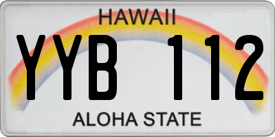 HI license plate YYB112