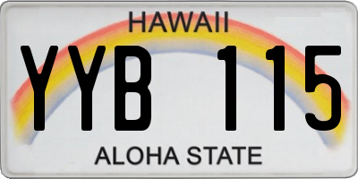 HI license plate YYB115