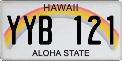 HI license plate YYB121