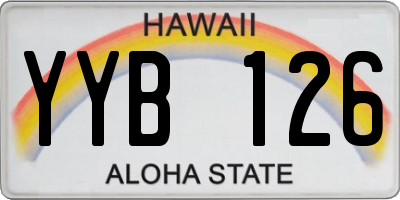 HI license plate YYB126
