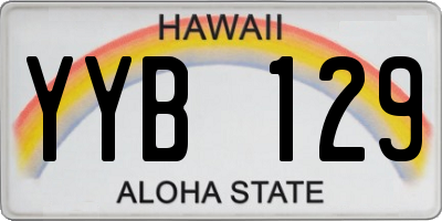 HI license plate YYB129