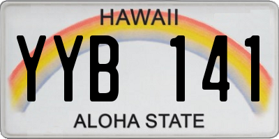 HI license plate YYB141