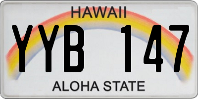 HI license plate YYB147