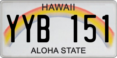 HI license plate YYB151
