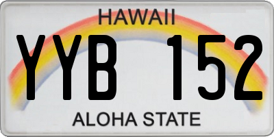 HI license plate YYB152