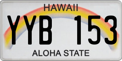 HI license plate YYB153