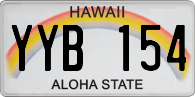 HI license plate YYB154