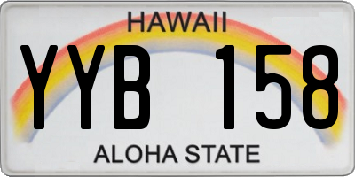 HI license plate YYB158