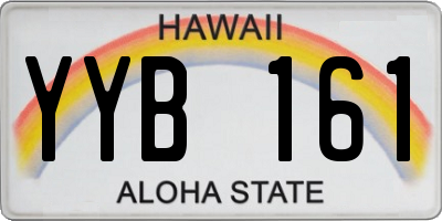 HI license plate YYB161