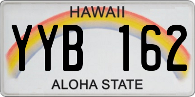 HI license plate YYB162