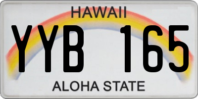 HI license plate YYB165