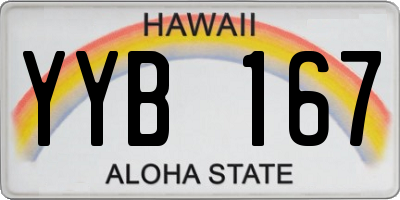 HI license plate YYB167