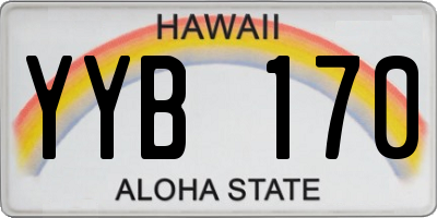 HI license plate YYB170