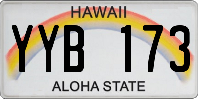 HI license plate YYB173