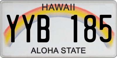 HI license plate YYB185