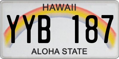 HI license plate YYB187