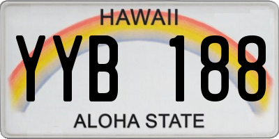 HI license plate YYB188