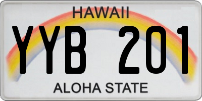 HI license plate YYB201