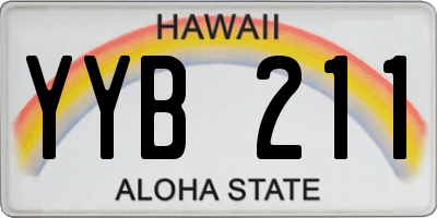 HI license plate YYB211
