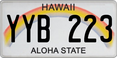 HI license plate YYB223