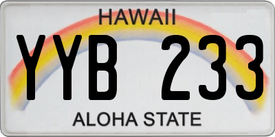 HI license plate YYB233