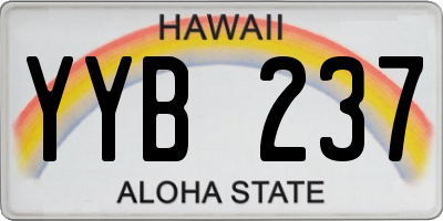 HI license plate YYB237