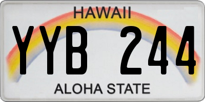 HI license plate YYB244