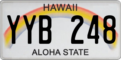 HI license plate YYB248